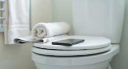bathroom phone use risks